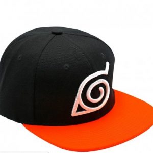 Naruto Shippuden - Black & Orange - Konoha - Snapback Cap