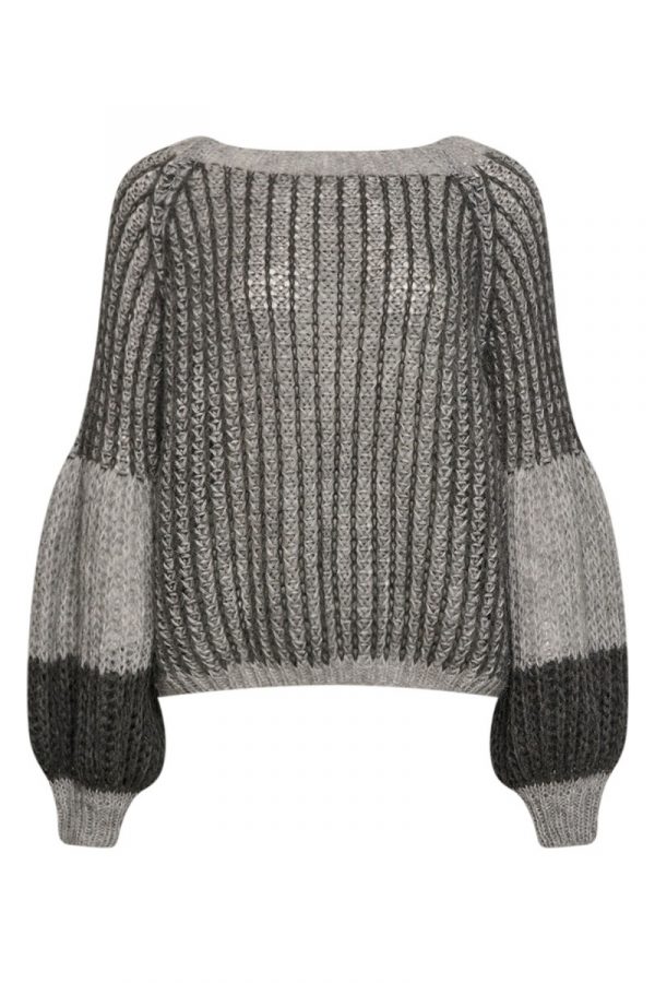 Noella - Strik - Liana Knit Sweater - Grey Melange Mix