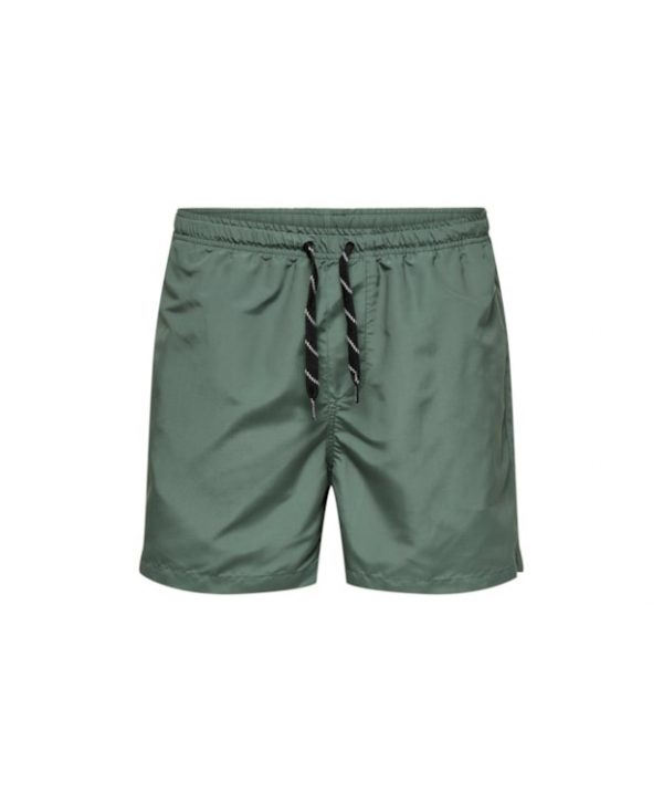 ONLY & SONS Badeshorts i Castor Gray til herre