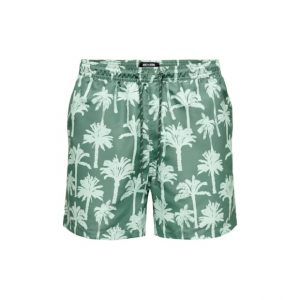 ONLY & SONS Badeshorts i dark forrest til herre