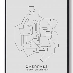 Overpass map - CS gamerplakater (Størrelse: M - 30x40cm)