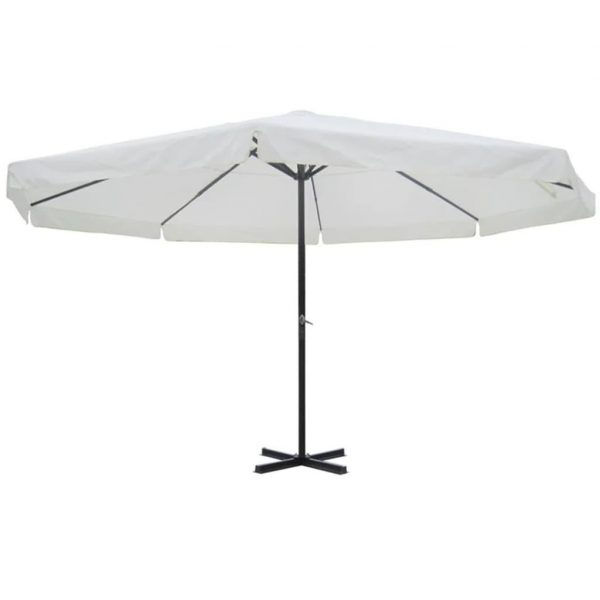 Parasol 500 cm aluminium hvid