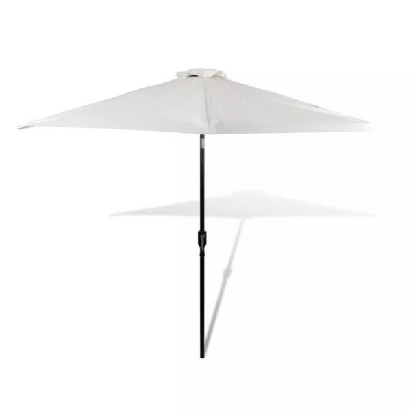 Parasol sandhvid 3 m stålstang