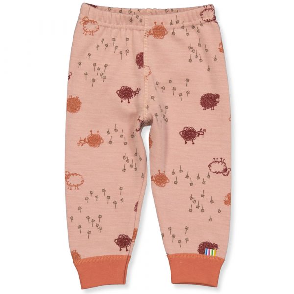 Peach uld/bomuld leggings (60 cm)