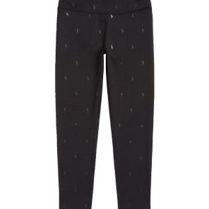 Polo Ralph Lauren Leggings - Sort m. Logoer