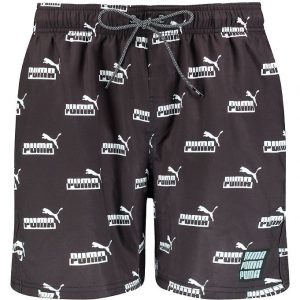 Puma Badeshorts - Sort/Hvid m. Logo