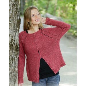 Raspberry DelightÂ by DROPS Design - Jakke Strikkeopskift str. S - XXXL - Small