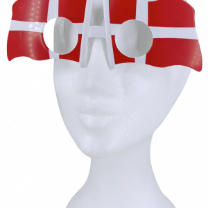 Sjove briller med dannebrogflag - 2stk. i forskellig design.