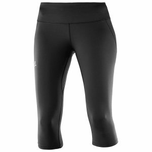 Sport leggings til kvinder Salomon Agile Mid Tight Sort S