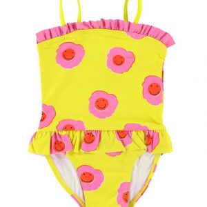 Stella McCartney Kids Badedragt - UV50+ - Gul m. Blomster