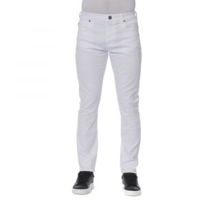 Trussardi Jeans Elegant White Cotton Blend Jeans