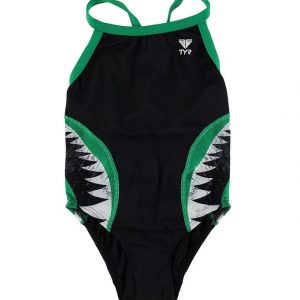 TYR Badedragt - Shark Bite Diamondfit - Sort/Grøn