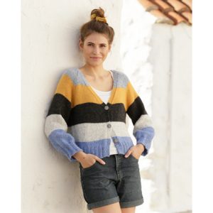 Valencia Cardigan by DROPS Design - Jakke Strikkeopskrift str. S - XXX - Small