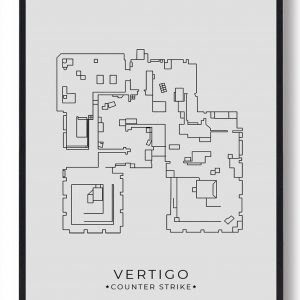 Vertigo map - CS gamerplakater (Størrelse: M - 30x40cm)