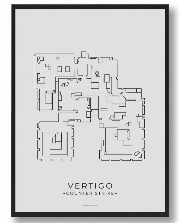 Vertigo map - CS gamerplakater (Størrelse: M - 30x40cm)