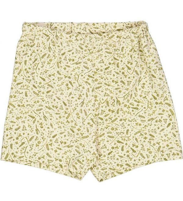 Wheat Shorts - Bjørn - Green Grasses And Seeds