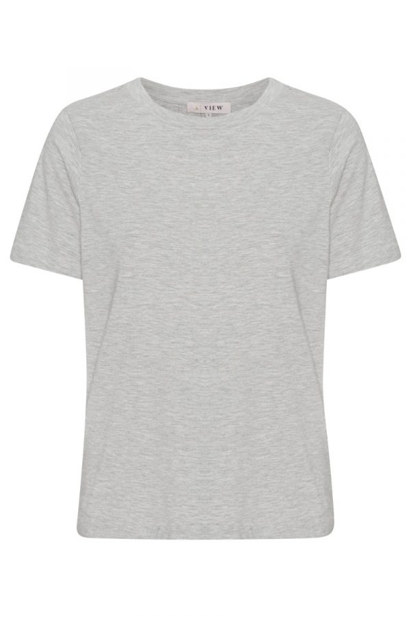 A-View - T-shirt - Stabil Top s/s - Light Grey Melange