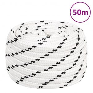 Arbejdsreb 18 mm 50 m polyester hvid