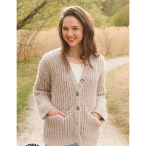 Autumn Medley Cardigan by DROPS Design - Cardigan Strikkeopskrift str. - Small