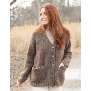 Autumn Woods Cardigan by DROPS Design - Cardigan Strikkeopskrift str. - X-Small