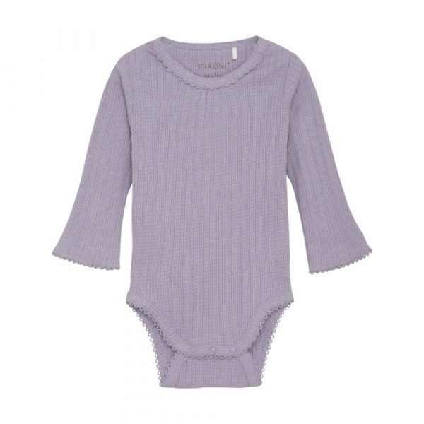 Body langærmet Pointelle - Lavender Gray - 56