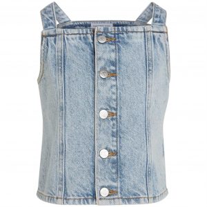 Calvin Klein Strap Denim Top Powder Blue - Str. 10 år