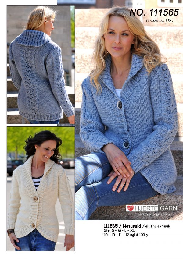 Cardigan med sjalskrave nr 111565 S