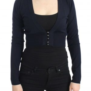 Cavalli Elegant Cropped Virgin Wool Cardigan