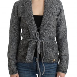 Cavalli Elegant Gray Wool Blend Cardigan