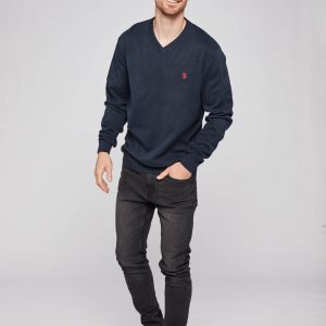 Cosmo V-Neck Striktrøje - U.S. Polo Assn - Herre - M