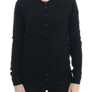 Dolce & Gabbana Elegant Black Wool Cardigan Sweater