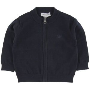 Emporio Armani Cardigan - Bomuld/Uld - Navy