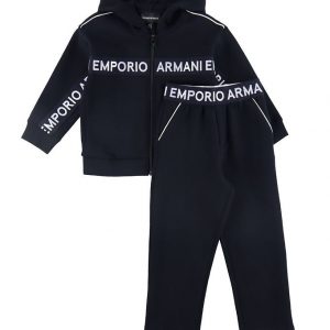 Emporio Armani Cardigan/Bukser - Navy m. Logostribe