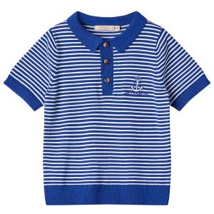 Fliink Polo - Strik - Anchor - Mazerine Blue m. Broderi