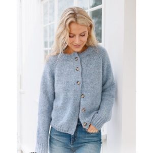 Foggy Autumn Cardigan by DROPS Design - Cardigan Strikkeopskrift str. - Small