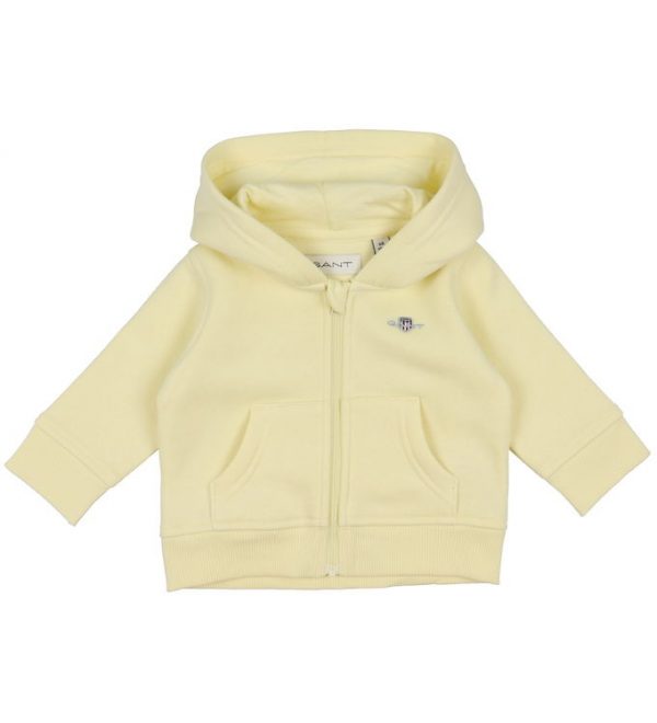 GANT Cardigan - Shield Zip - Vanilla Yellow