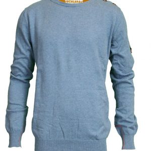 Hound Bluse - Strik - Dusty Blue Melange