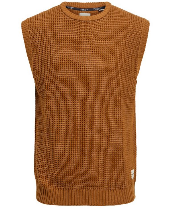 Jack & Jones strik vest, Nick, brun - 164 - XS