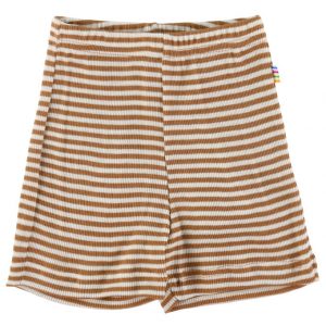 Joha Shorts - Uld/Silke - Rib - Brun/Hvid