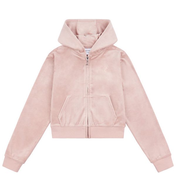 Juicy Couture Cardigan - Tonal - Velour - Adobe Rose