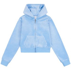 Juicy Couture Cardigan - Tonal - Velour - Della Robbia Blue