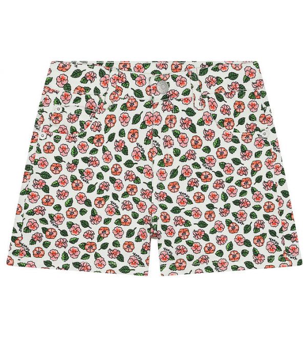 Kenzo Shorts - Denim - Ivory/Rosa m. Blomster