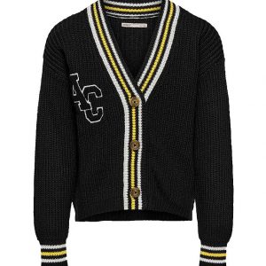 Kids Only Cardigan - Strik - KogFia - Black/w. Cloud d