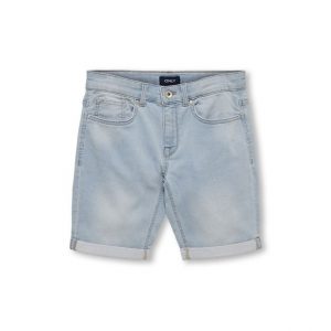 KIDS ONLY KOBPLY shorts skinny fit jeans i lyseblå til drenge