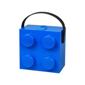 LEGO BOX W. HANDLE - BLUE