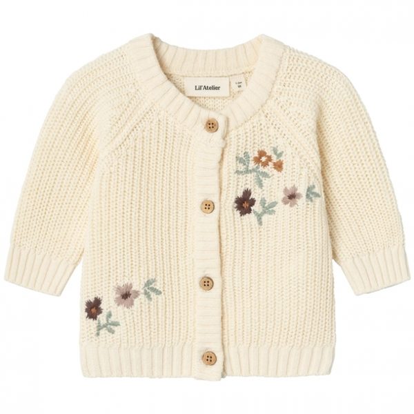 Lil Atelier Cardigan Strik Emlen Birch