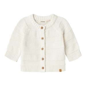 Lil Atelier Larson Knit Cardigan - Coconut Milk - 56 cm