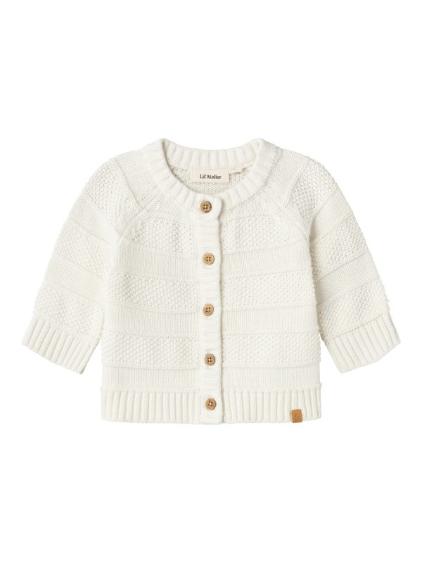 Lil Atelier Larson Knit Cardigan - Coconut Milk - 56 cm