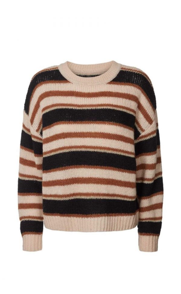 Lollys Laundry Jumper - Terry - Creme Stripe