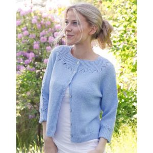 Lost in the Sky Cardigan by DROPS Design - Cardigan Strikkeopskrift st - Small